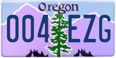 OR license plate 004EZG