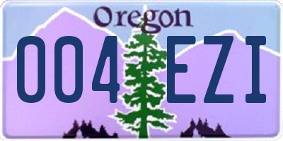 OR license plate 004EZI