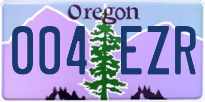 OR license plate 004EZR