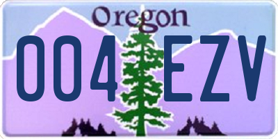 OR license plate 004EZV