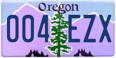 OR license plate 004EZX