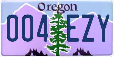 OR license plate 004EZY