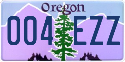OR license plate 004EZZ
