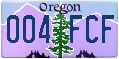 OR license plate 004FCF