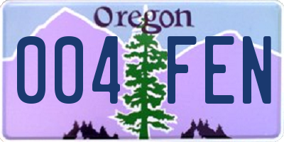 OR license plate 004FEN