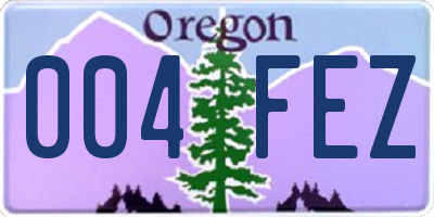 OR license plate 004FEZ