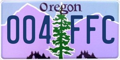 OR license plate 004FFC