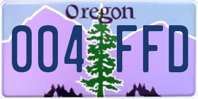 OR license plate 004FFD