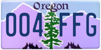 OR license plate 004FFG