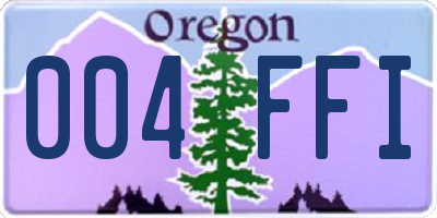 OR license plate 004FFI