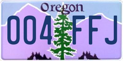 OR license plate 004FFJ