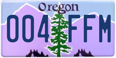 OR license plate 004FFM