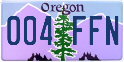 OR license plate 004FFN