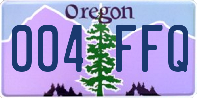 OR license plate 004FFQ