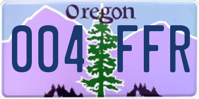 OR license plate 004FFR