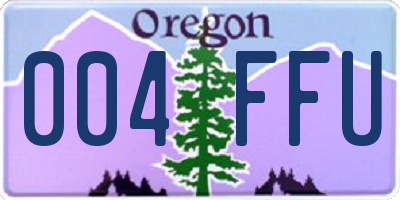OR license plate 004FFU