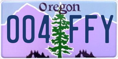 OR license plate 004FFY