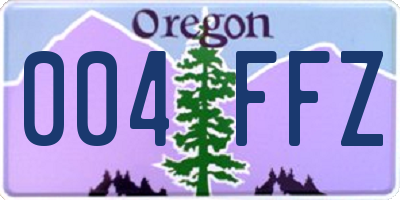 OR license plate 004FFZ