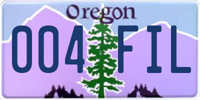 OR license plate 004FIL