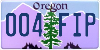 OR license plate 004FIP