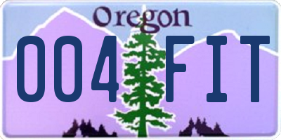 OR license plate 004FIT