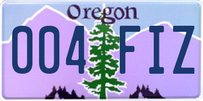 OR license plate 004FIZ