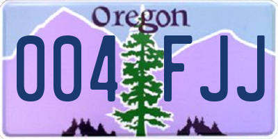 OR license plate 004FJJ