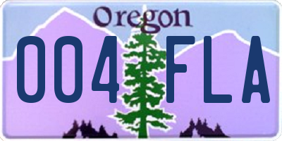 OR license plate 004FLA