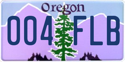 OR license plate 004FLB