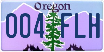 OR license plate 004FLH