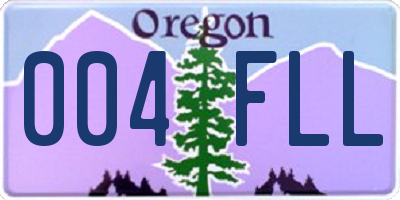 OR license plate 004FLL