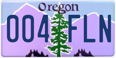 OR license plate 004FLN