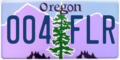 OR license plate 004FLR
