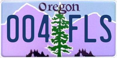 OR license plate 004FLS