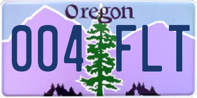 OR license plate 004FLT