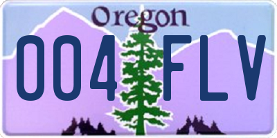 OR license plate 004FLV