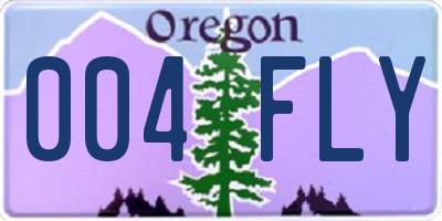 OR license plate 004FLY