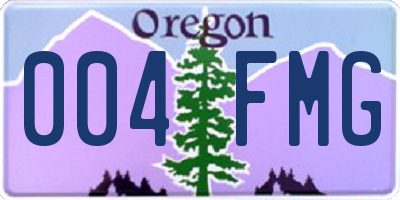 OR license plate 004FMG