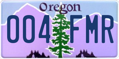 OR license plate 004FMR