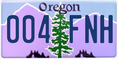 OR license plate 004FNH