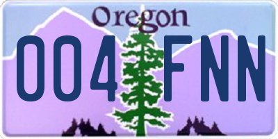 OR license plate 004FNN