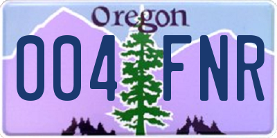 OR license plate 004FNR