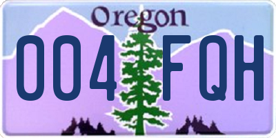 OR license plate 004FQH