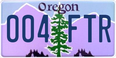 OR license plate 004FTR