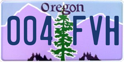 OR license plate 004FVH