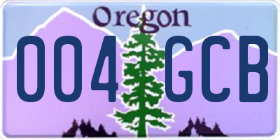 OR license plate 004GCB