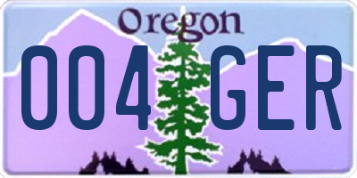 OR license plate 004GER