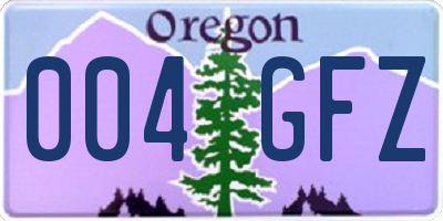 OR license plate 004GFZ