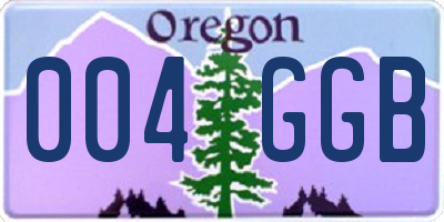 OR license plate 004GGB