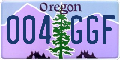 OR license plate 004GGF